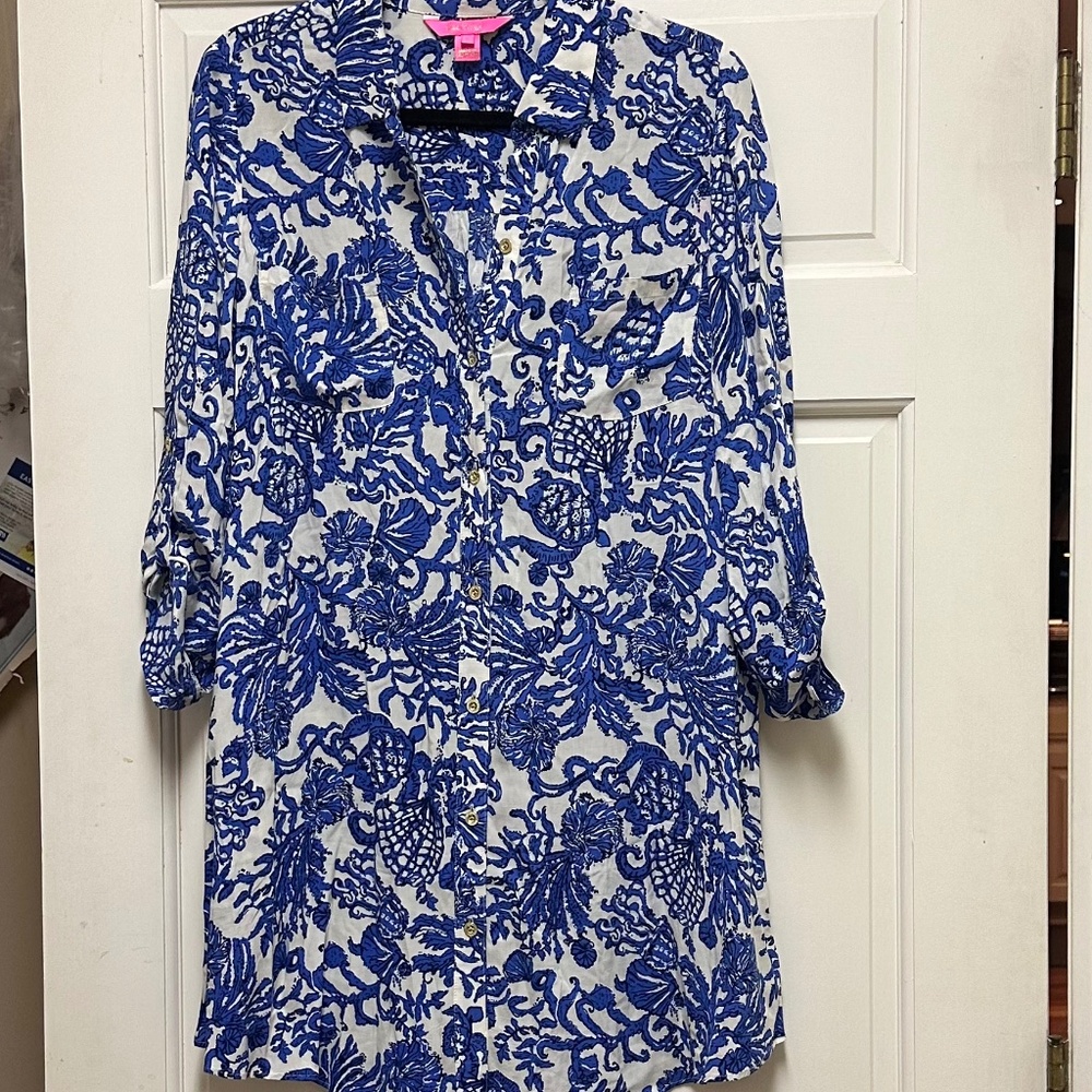 Lilly Pulitzer Deeper Coconut Swim Coverup